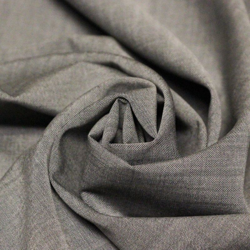 Tissu tailleur fil-à-fil 100% laine - Noir & blanc