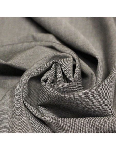 Tissu tailleur fil-à-fil 100% laine - Noir & blanc