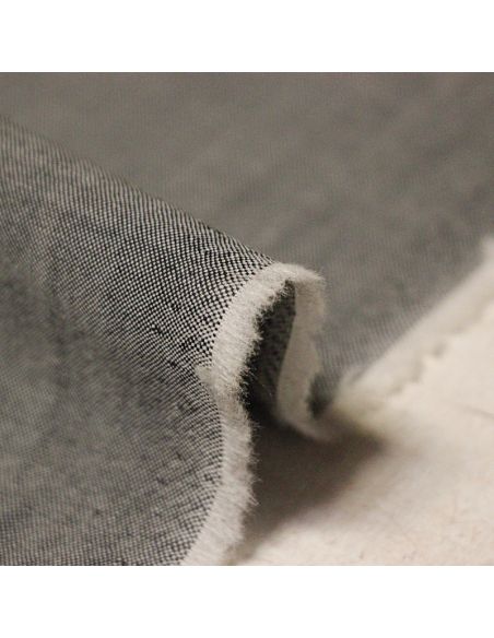 Tissu tailleur fil-à-fil 100% laine - Noir & blanc