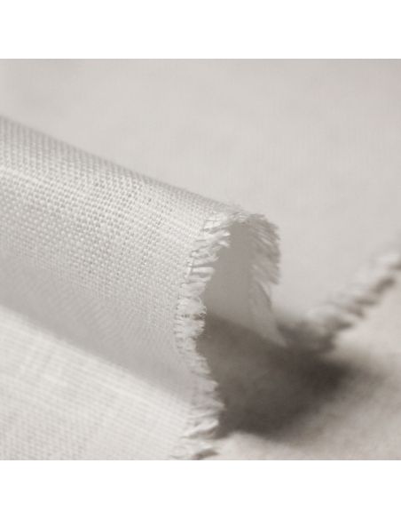 Étoffe 100% lin - Blanc optique