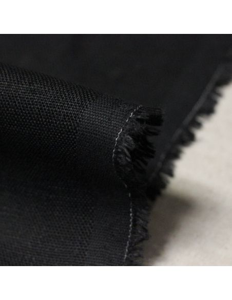 Étoffe 100% lin - Noir