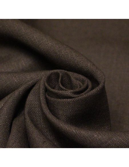 Étoffe 100% lin - Chocolat