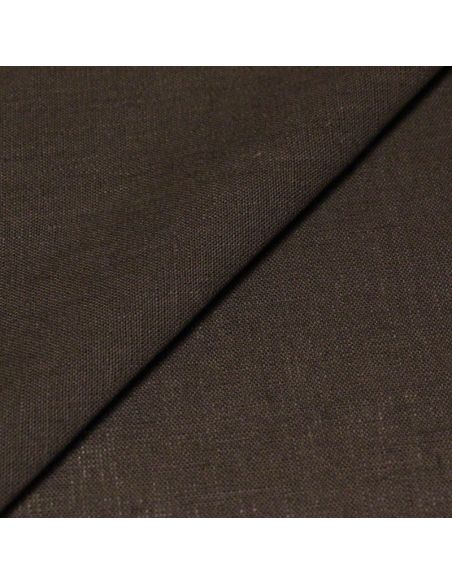 Étoffe 100% lin - Chocolat