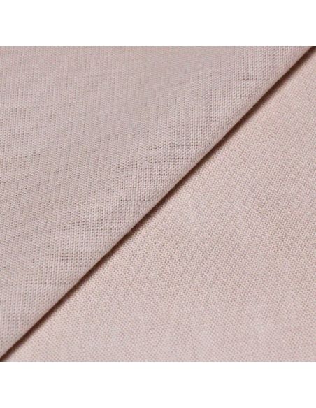 Étoffe 100% lin - Rose poudré