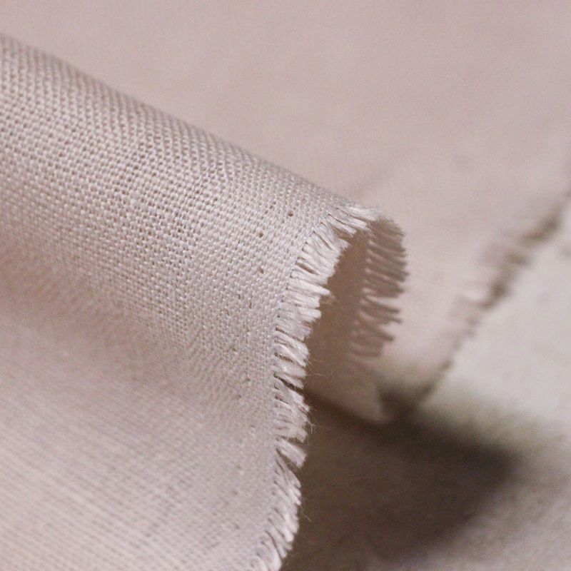 Étoffe 100% lin - Rose poudré