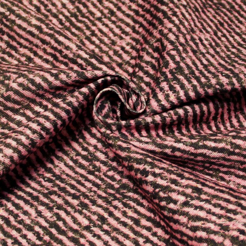 Gabardine 100% coton - Diagonale rose