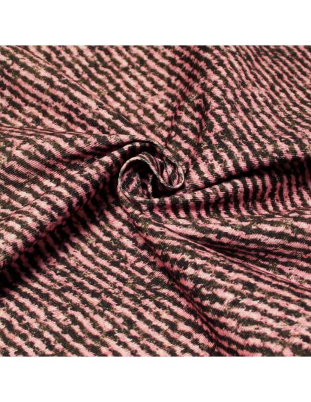 Gabardine 100% coton - Diagonale rose