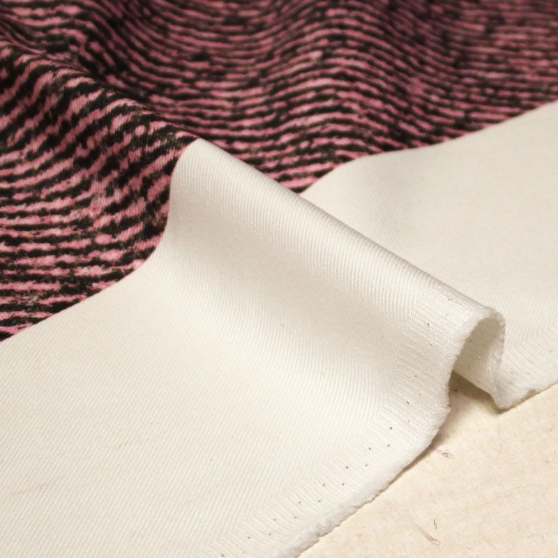 Gabardine 100% coton - Diagonale rose
