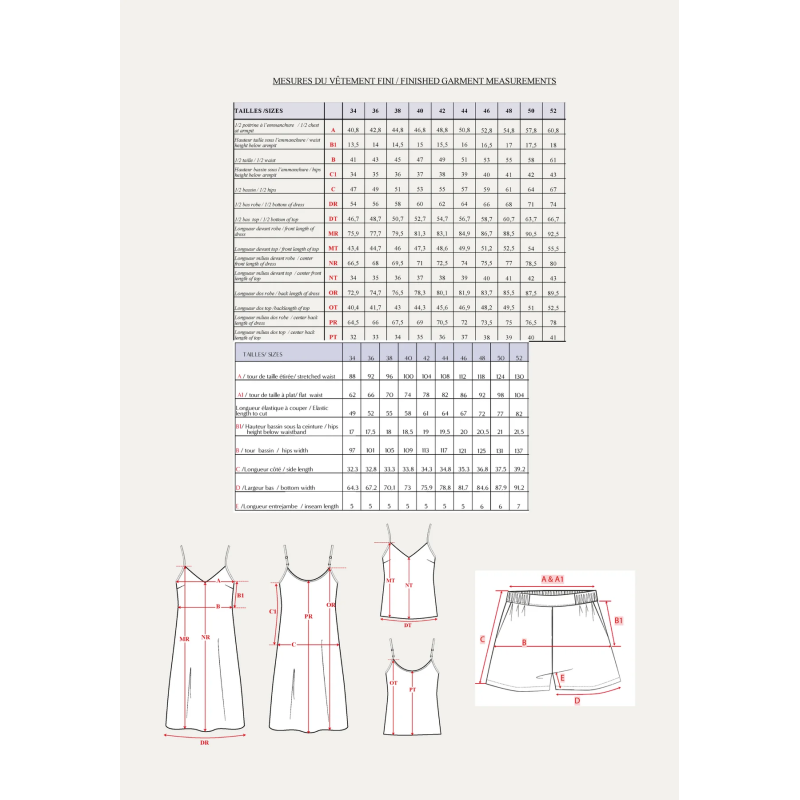 Patron Maison Fauve – Pyjama Blush Songe