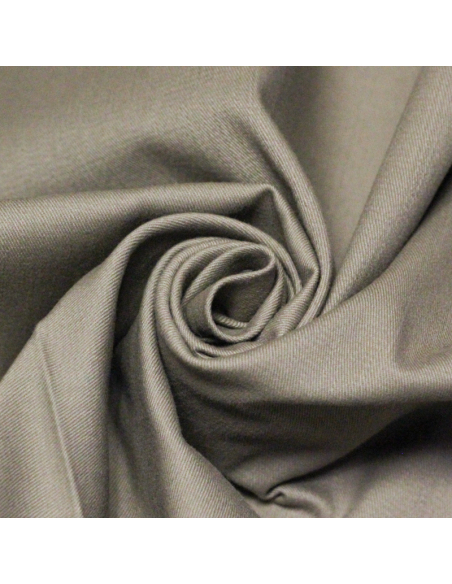 Gabardine coton & élasthanne - Gris