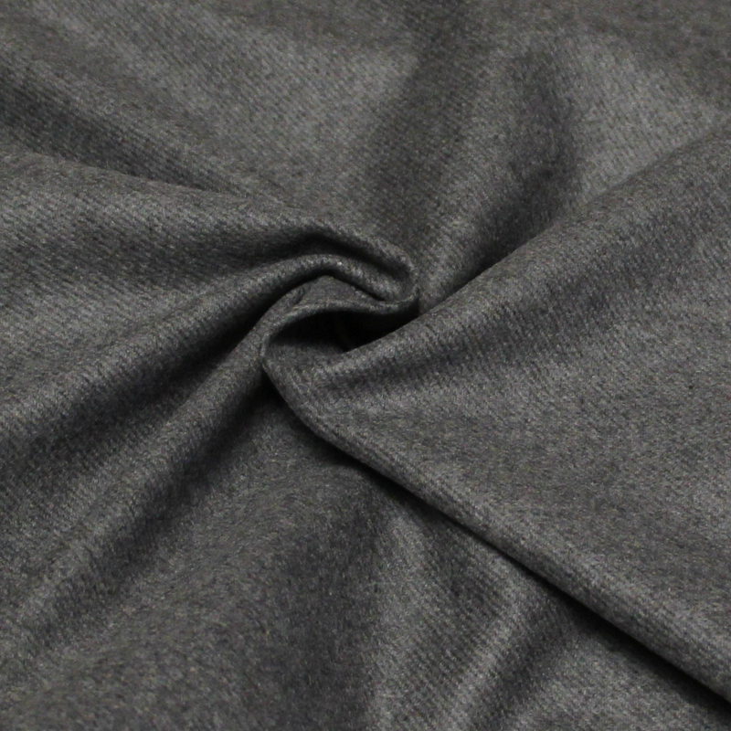 Drap de laine sergé - Gris (Coupon de 1.60 mètres)