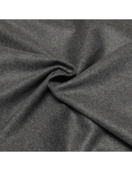 Drap de laine sergé - Gris (Coupon de 1.60 mètres)