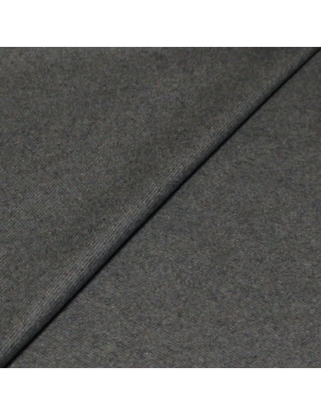 Drap de laine sergé - Gris (Coupon de 1.60 mètres)