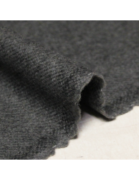 Drap de laine sergé - Gris (Coupon de 1.60 mètres)