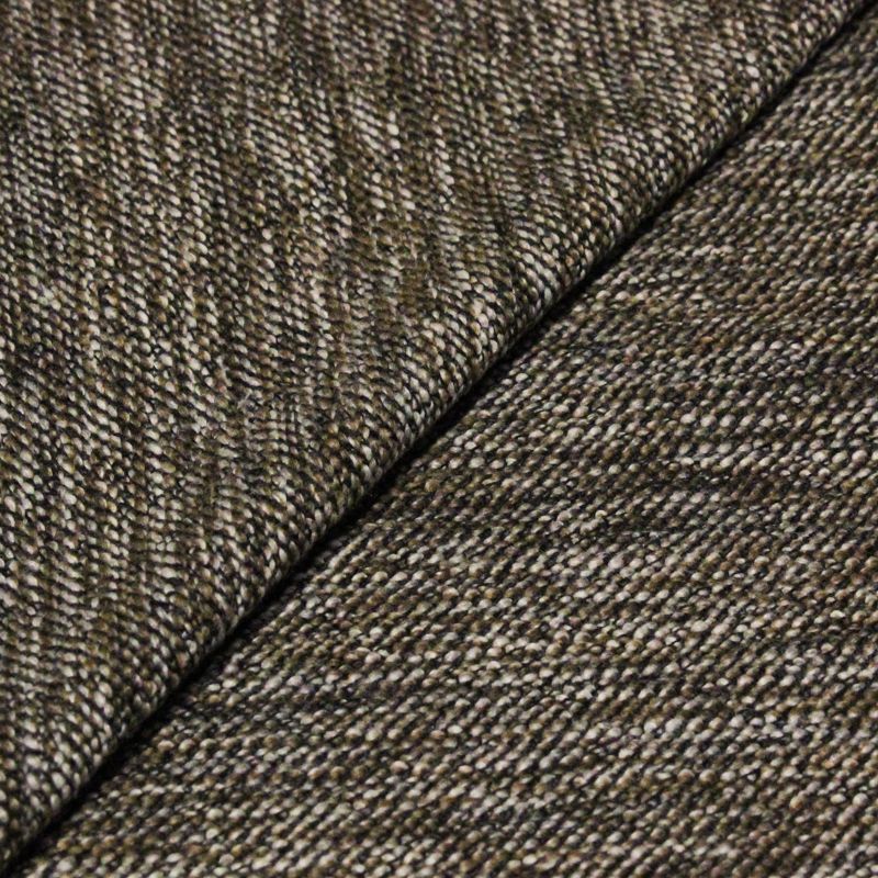 Tweed de laine tricotine - Marron