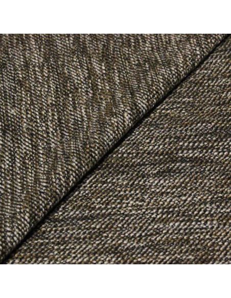 Tweed de laine tricotine - Marron