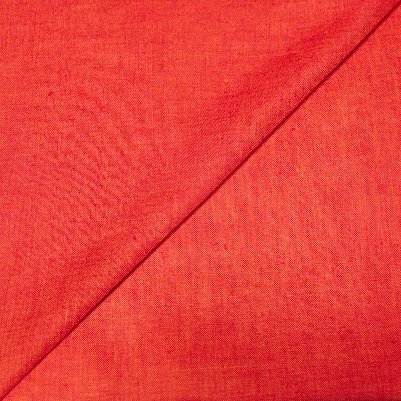 Étoffe 100 % lin - Rouge