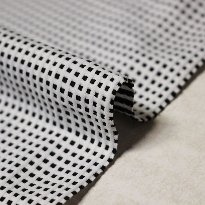 Jersey jacquard - Petits carreaux