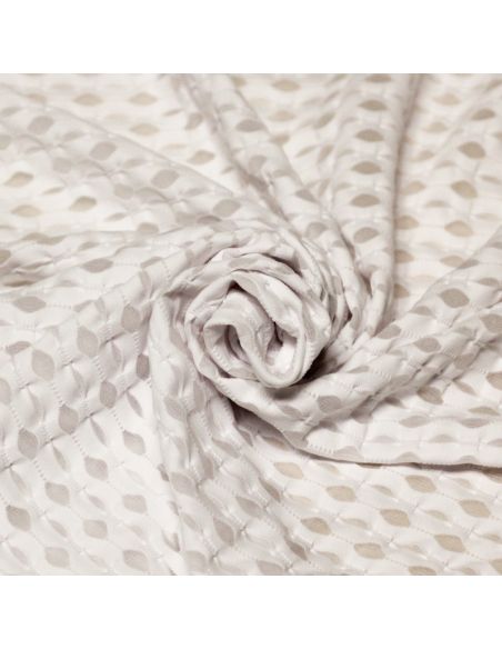 Jersey jacquard ajouré - Blanc