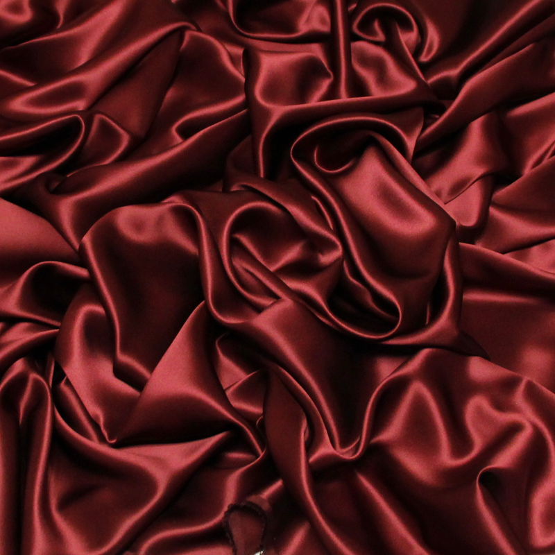 Satin 100% soie - Burgundy