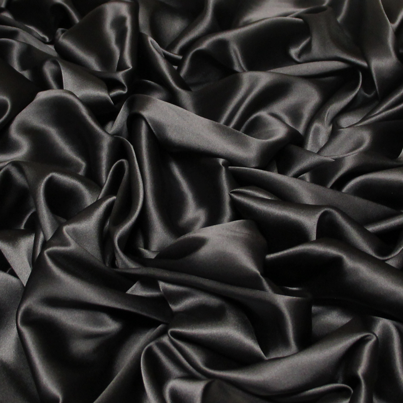 Satin de soie - Gris foncé