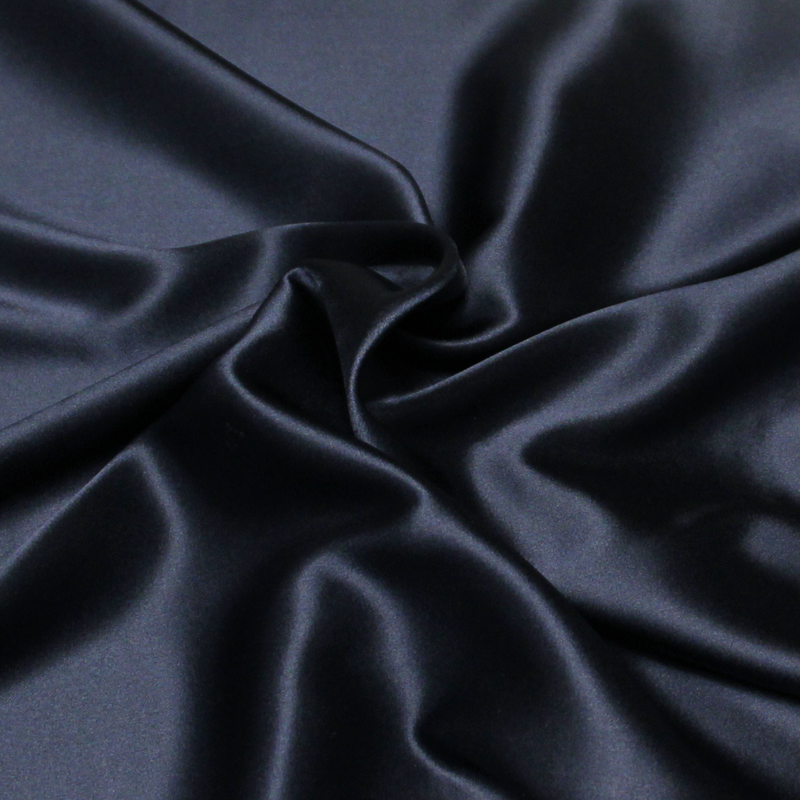 Satin de soie - Marine