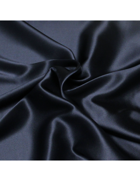 Satin de soie - Marine