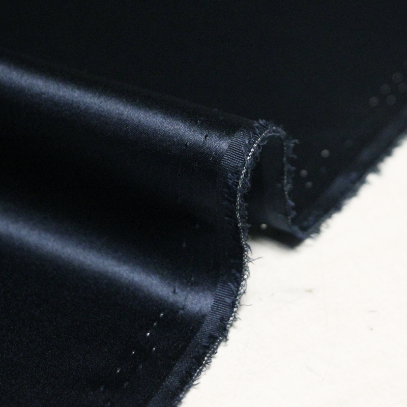 Satin de soie - Marine