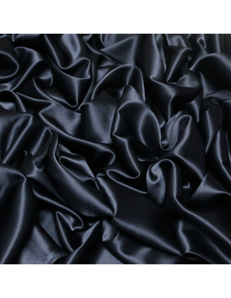 Satin de soie - Marine