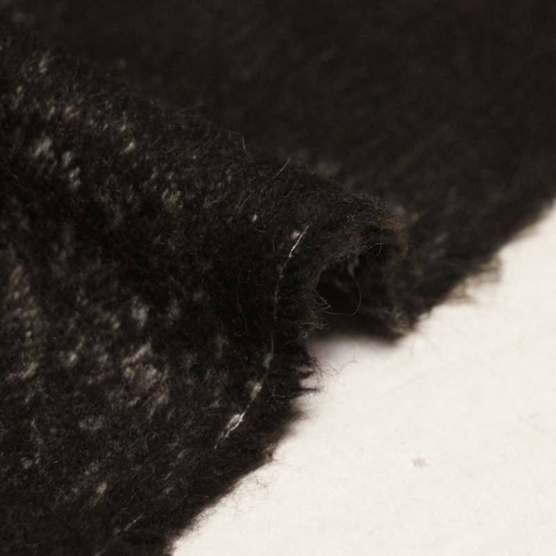 Tissu jacquard de laine - Cachemire fond brun