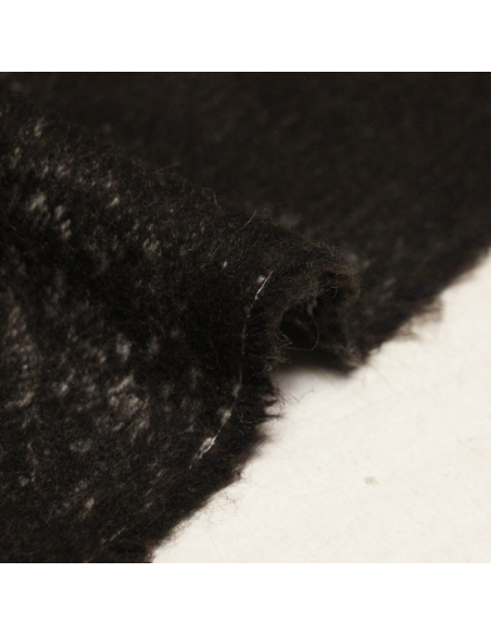 Tissu jacquard de laine - Cachemire fond brun