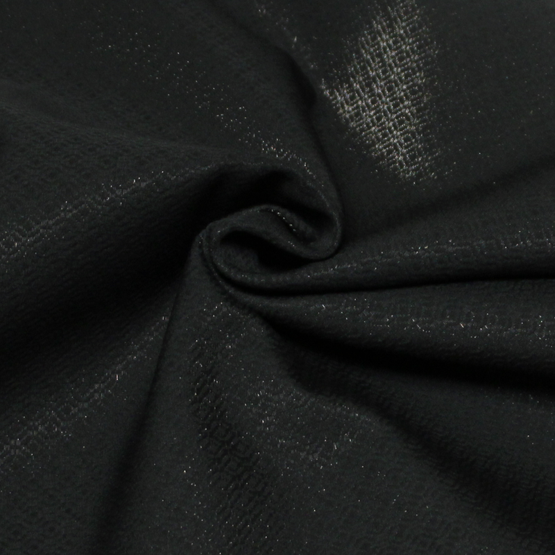 Néoprène contrecollé sur jacquard - Noir brillant (Coupon de 4 mètres)
