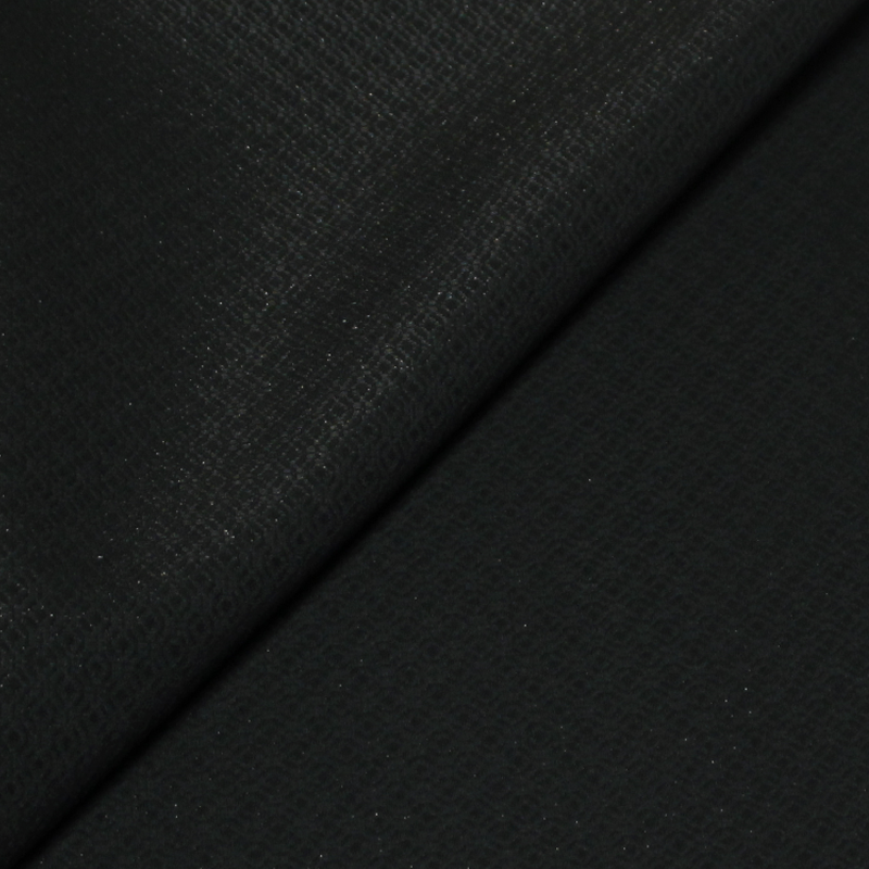 Néoprène contrecollé sur jacquard - Noir brillant (Coupon de 4 mètres)