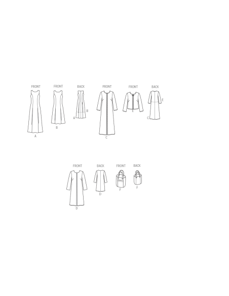 Patron New Look 6785 - Robe, Manteau, Veste et Sac