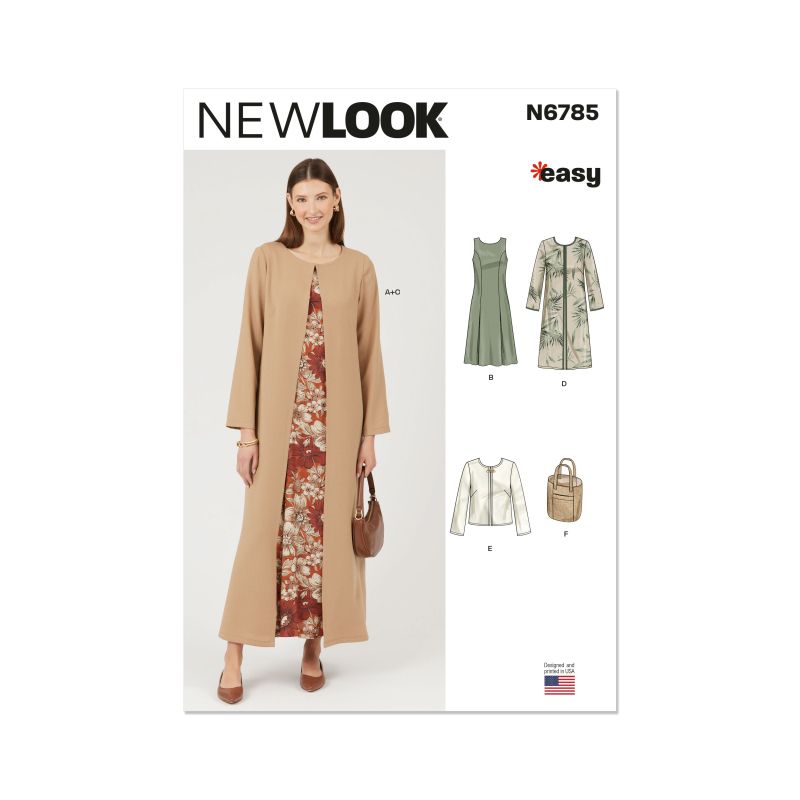 Patron New Look 6785 - Robe, Manteau, Veste et Sac