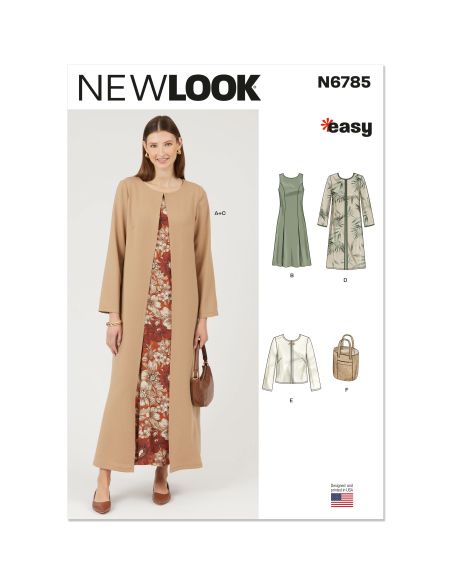Patron New Look 6785 - Robe, Manteau, Veste et Sac