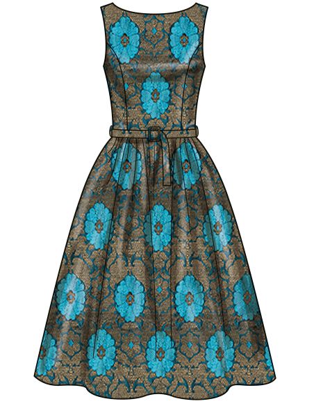 Patron New Look 6786 - Robe avec ceinture et pochette