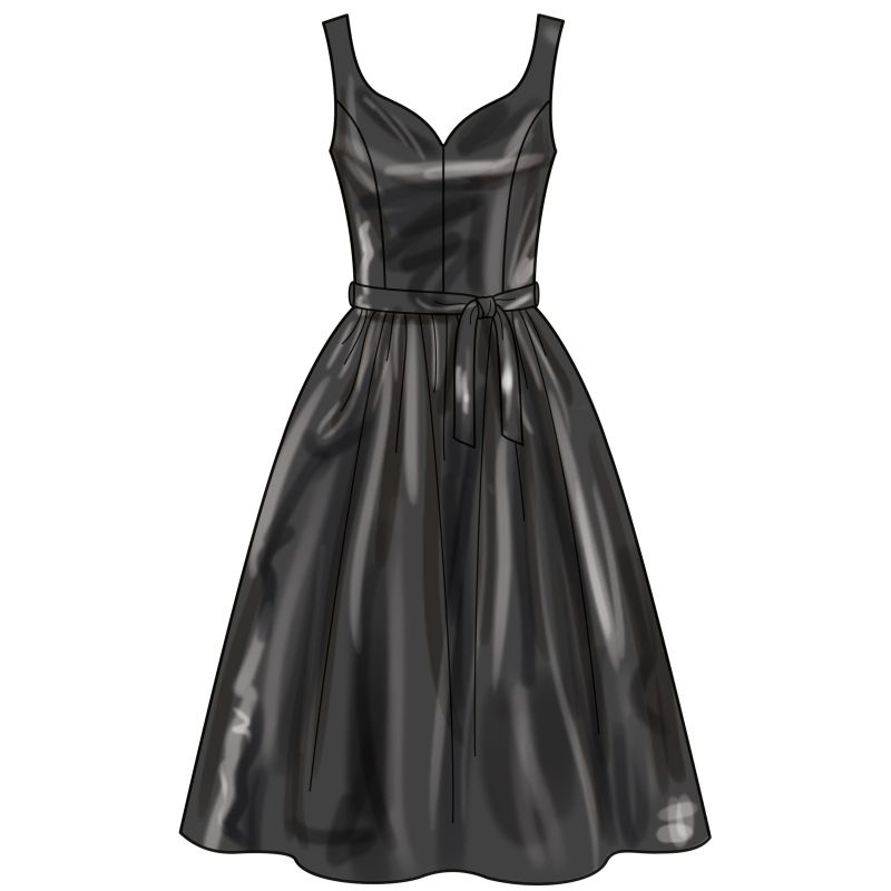 Patron New Look 6786 - Robe avec ceinture et pochette