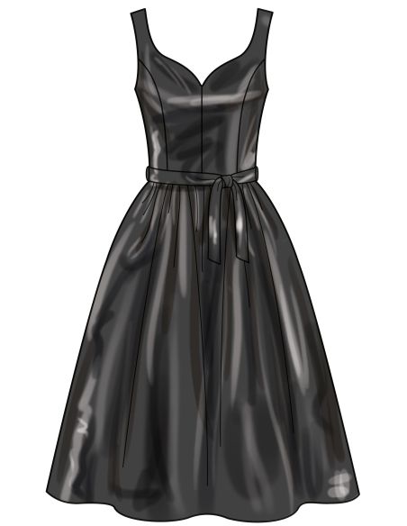 Patron New Look 6786 - Robe avec ceinture et pochette