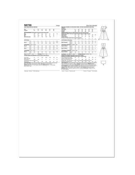 Patron New Look 6786 - Robe avec ceinture et pochette