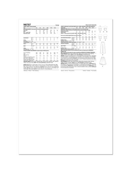 Patron New Look 6787 - Corset, pantalon et jupe