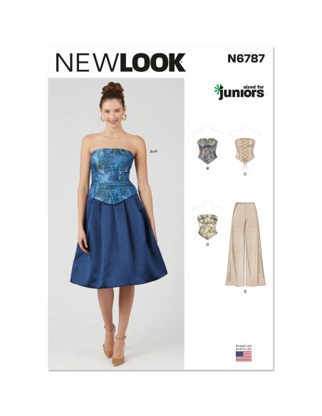 Patron New Look 6787 - Corset, pantalon et jupe