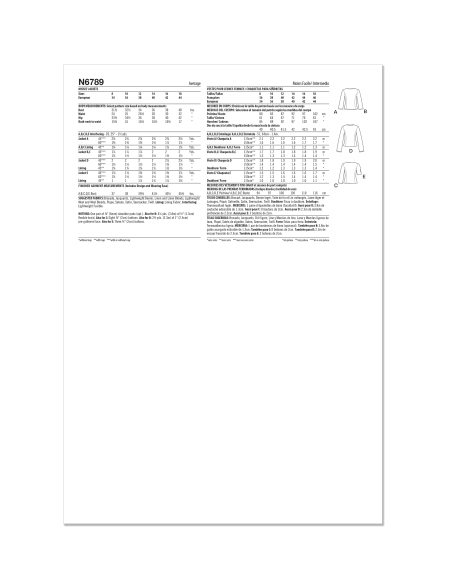 Patron New Look 6789 - Robe, tunique, haut, pantalon et jupe