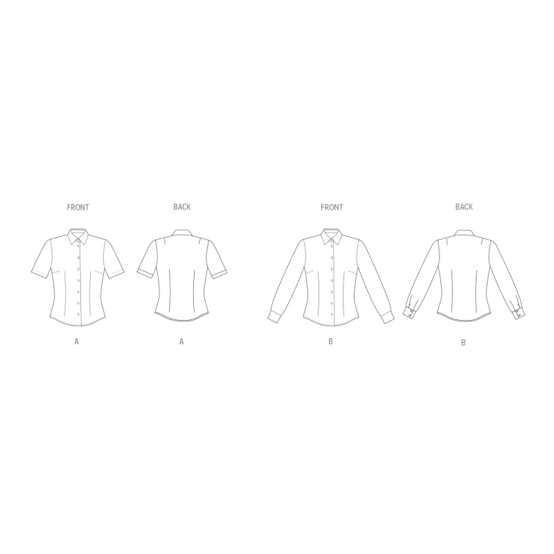 Patron New Look 6790 - Blouse ajustée à deux longueurs de manches