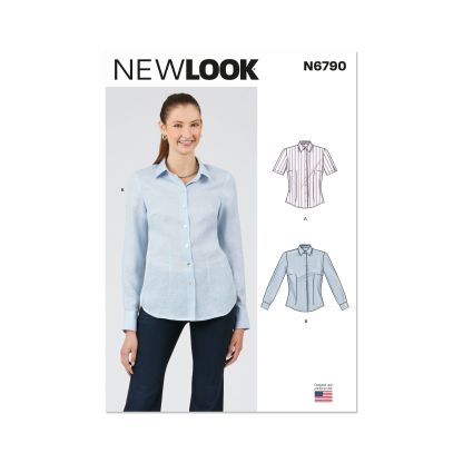 Patron New Look 6790 - Blouse ajustée à deux longueurs de manches