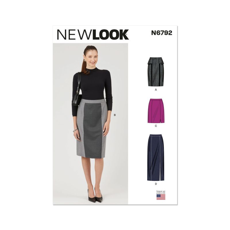 Patron New Look 6792 - Jupes crayon en trois longueurs