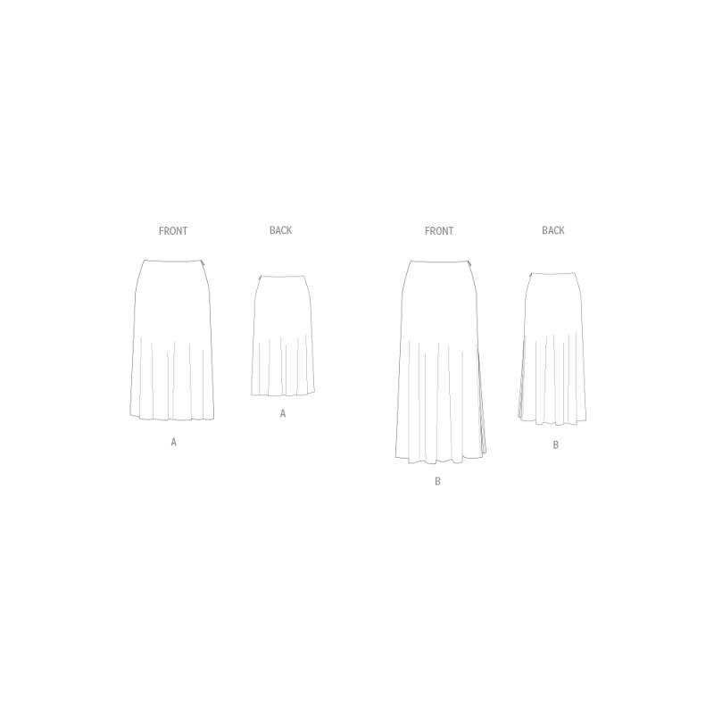Patron New Look 6793 - Jupe en deux longueurs