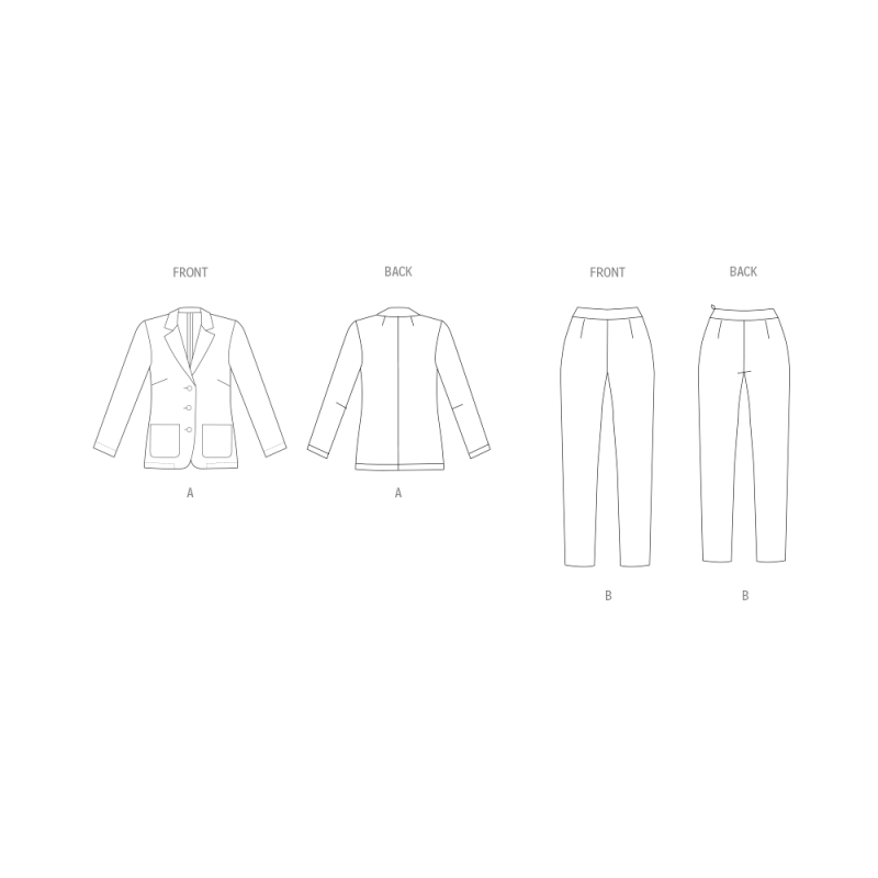 Patron New Look 6794 - Veste et pantalon