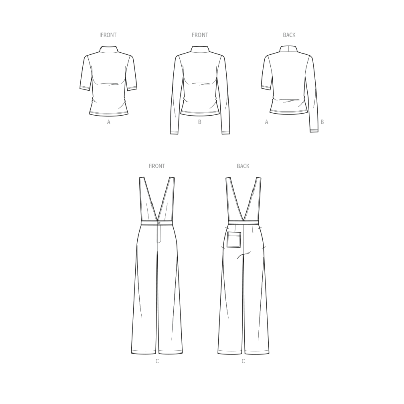 Patron KnowMe 2096.Y5 - Combinaison et Tops