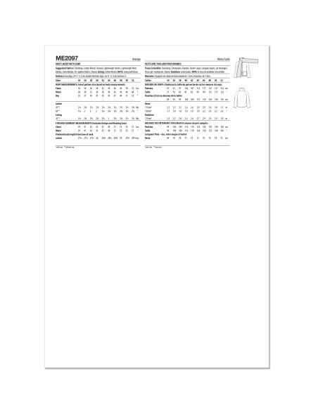 Patron KnowMe 2097.AA - Veste Homme avec Écharpe